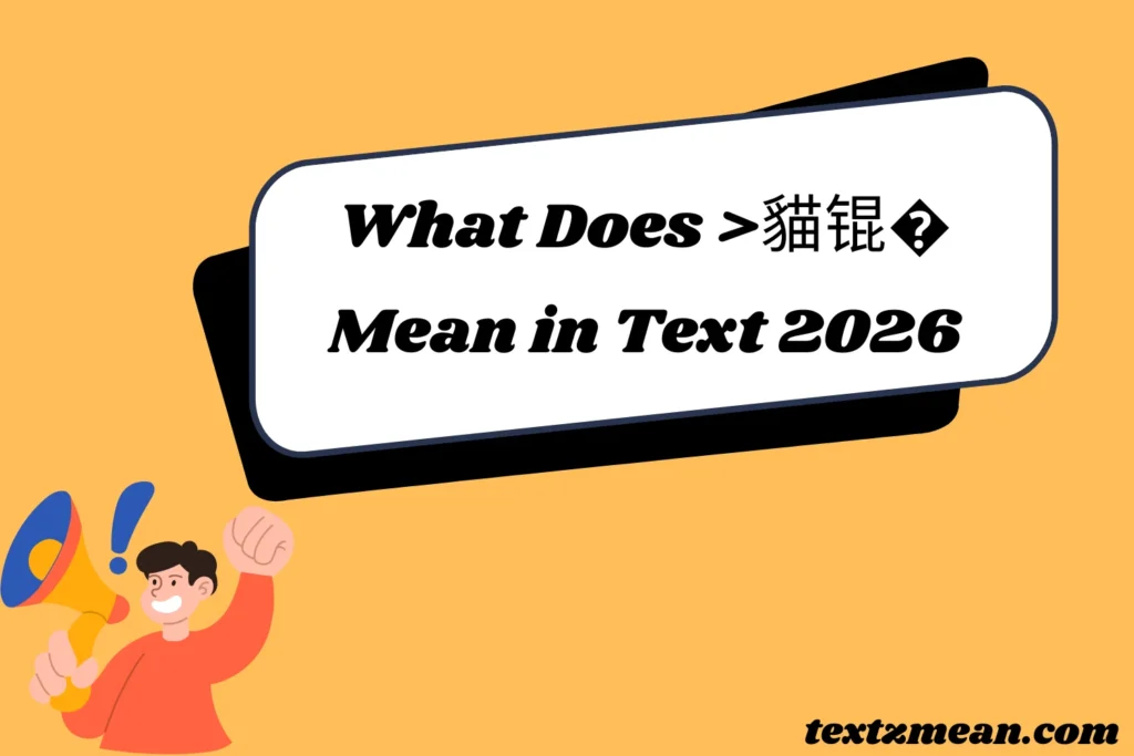 What Does >貓锟� Mean in Text 2026